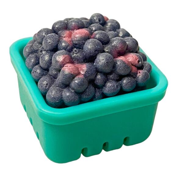American Girl ACAI Blue BERRIES + Teal CONTAINER Fruit Stand Blueberries Kitchen - Picture 1 of 4